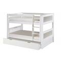 Eco-Flex Camaflexi Low Bunk Bed With Trundle - Mission Headboard - White Finish C2013_TR